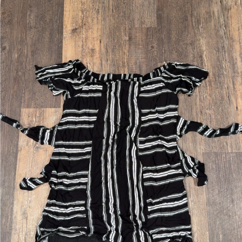 Black and White Striped Dress